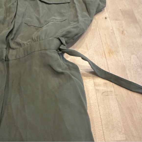 Nine West Olive Green Short Sleeve Jumper Tie Waist Size XL - Picture 9 of 14